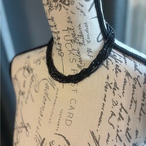 Elegant Black Braided Necklace